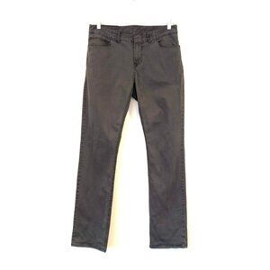Rogue Gray Slim Fit Casual Chino Pants Lightweight Pockets Straight Leg Size 32